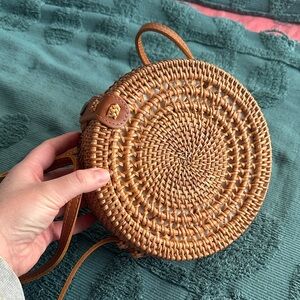 Super cute woven rattan spring summer bag